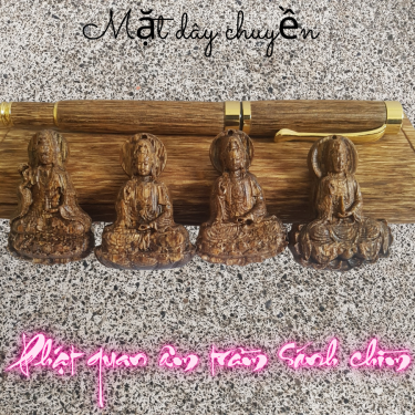 Mặt dây chuyên trầm hương sánh chìm Phật Quan Âm, mặt dây chuyền phật quan âm, mặt phật trầm sánh chìm