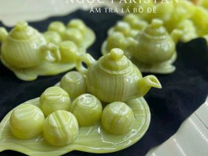Bộ ấm chén ngoc onyx pakistan, ấm trà, ấm ngọc|phongthuygiaphat