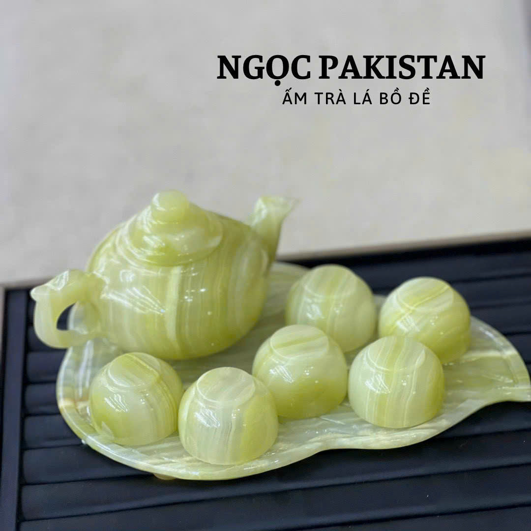 Bộ ấm chén ngoc onyx pakistan, ấm trà, ấm ngọc|phongthuygiaphat