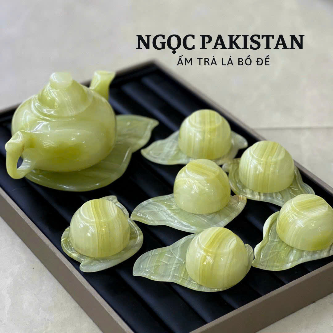 Bộ ấm chén ngoc onyx pakistan, ấm trà, ấm ngọc|phongthuygiaphat